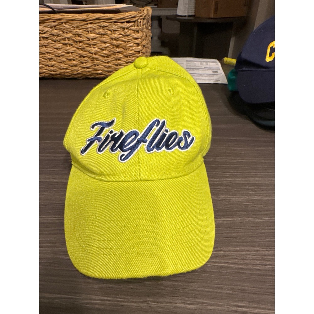 Columbia Fireflies Baseball Cap Neon Yellow Lime Snapback Hat Mens Promotional